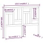 Cabecero de cama madera maciza de pino blanco 125,5x4x100 cm