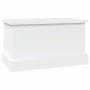 Baúl de almacenaje madera contrachapada blanco 50x30x28 cm