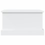 Baúl de almacenaje madera contrachapada blanco 50x30x28 cm