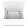 Baúl de almacenaje madera contrachapada blanco 50x30x28 cm