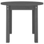 Mesa de centro de madera maciza de pino gris Ø 55x45 cm
