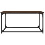 Mesa de centro madera y hierro roble marrón 80x50x40 cm