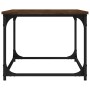 Mesa de centro madera y hierro roble marrón 80x50x40 cm