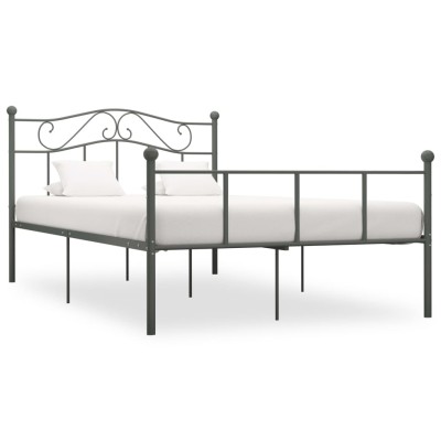 Estructura de cama sin colchón metal gris 120x200 cm