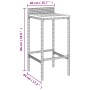 Taburetes altos 2 uds madera de acacia y ratán sintético gris