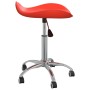 Silla de oficina de cuero sintético rojo