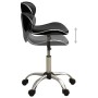 Silla de oficina de cuero sintético negra