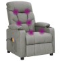 Sillón de masaje eléctrico tela gris claro