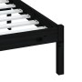 Estructura de cama de madera maciza de pino negro 140x190 cm