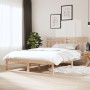 Estructura de cama doble pequeña de madera maciza 120x190 cm