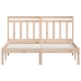 Estructura de cama doble pequeña de madera maciza 120x190 cm