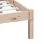 Estructura de cama de madera maciza de pino 200x200 cm