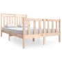 Estructura de cama doble pequeña de madera maciza 120x190 cm