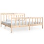 Estructura de cama de madera maciza 200x200 cm