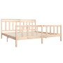Estructura de cama de madera maciza 200x200 cm