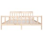 Estructura de cama de madera maciza 200x200 cm
