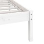 Estructura de cama sin colchón madera maciza blanca 75x190 cm