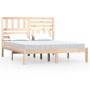 Estructura de cama sin colchón madera de pino maciza 120x200 cm