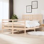 Estructura de cama de madera maciza 150x200 cm