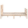 Estructura de cama de madera maciza 150x200 cm