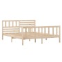 Estructura cama doble pequeña madera maciza 135x190 cm