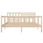 Estructura cama doble pequeña madera maciza 135x190 cm