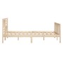 Estructura cama doble pequeña madera maciza 135x190 cm