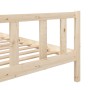 Estructura cama doble pequeña madera maciza 135x190 cm