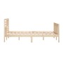 Estructura de cama de madera maciza 160x200 cm