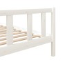 Estructura de cama madera maciza blanca 120x200 cm