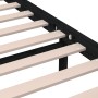 Estructura de cama de madera maciza negra 200x200 cm