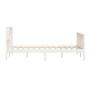 Estructura de cama de madera maciza blanca 140x200 cm