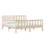 Estructura de cama de madera maciza super king 180x200 cm