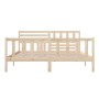 Estructura de cama de madera maciza super king 180x200 cm