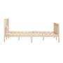 Estructura de cama de madera maciza super king 180x200 cm