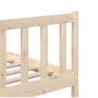 Estructura de cama de madera maciza super king 180x200 cm