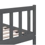 Estructura de cama de madera maciza gris 200x200 cm