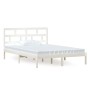Estructura de cama de madera maciza de pino blanco 140x200 cm