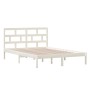 Estructura de cama de madera maciza de pino blanco 140x200 cm