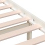 Estructura de cama de madera maciza de pino blanco 140x200 cm