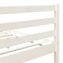 Estructura de cama doble de madera maciza blanco 135x190 cm