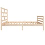 Estructura de cama madera maciza de pino 100x200 cm