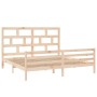 Estructura de cama de madera maciza de pino 200x200 cm