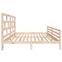 Estructura de cama de madera maciza de pino 200x200 cm