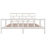 Estructura de cama madera maciza de pino blanco 200x200 cm