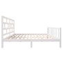 Estructura de cama madera maciza de pino blanco 200x200 cm