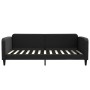 Sofá cama con colchón tela negro 100x200 cm