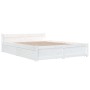 Estructura de cama con cajones doble blanco 135x190 cm