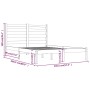 Estructura de cama madera maciza de pino 140x200 cm