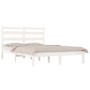 Estructura de cama madera maciza de pino blanco 200x200 cm